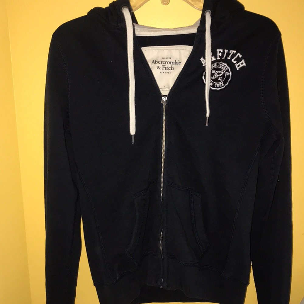 Abercrombie & Fitch navy zip up hoodie